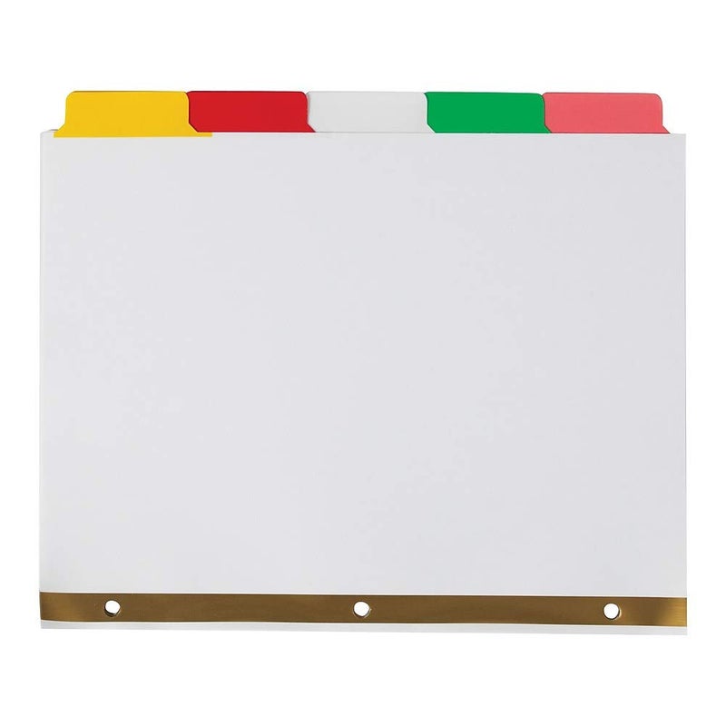 Staples 477148 Big Tab Write-On Blank Paper Dividers 5-Tab Multicolor 4 Sets/PK - Image 4